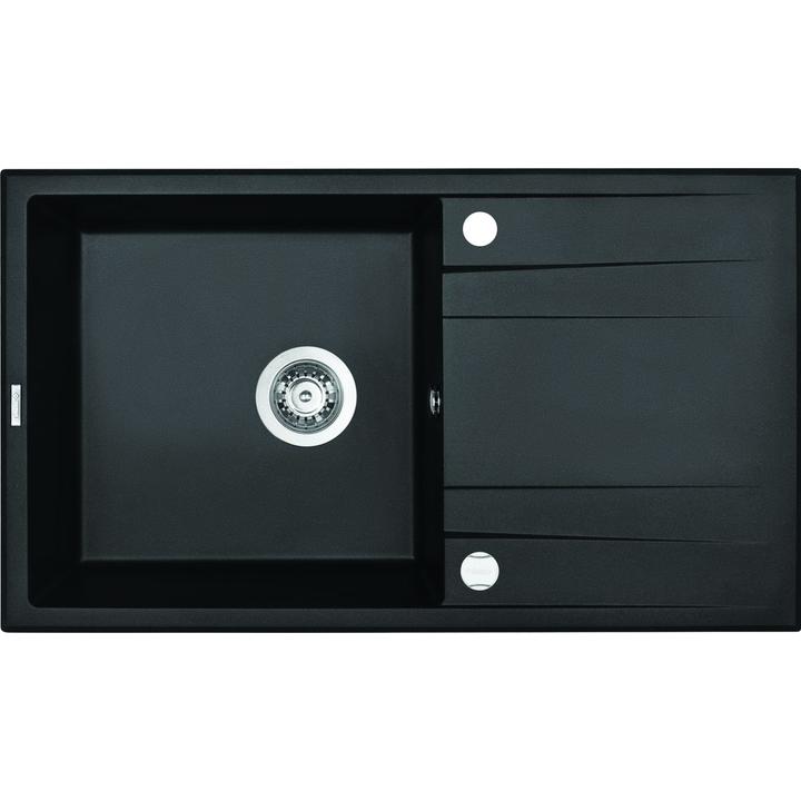 ZLEW. ERIDAN GRAFITOWY METALIK GRANIT 1K Z/O 860X500X190 + SPACE SAVER B7ZQE_G113