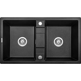 ZLEW. ERIDAN GRAFIT MET.GRANIT 2K B/O 860X500X200, 3,5"+SPACE SAVER LUX - NOWOŚĆ B7ZQE_G203