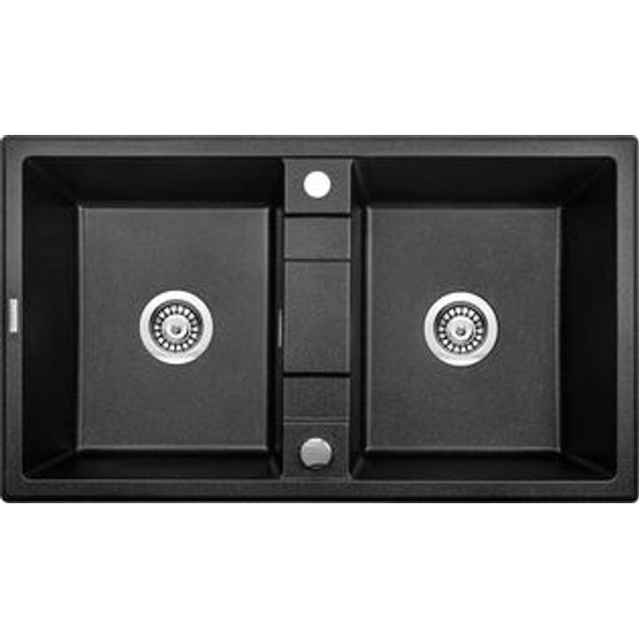 ZLEW. ERIDAN GRAFIT MET.GRANIT 2K B/O 860X500X200, 3,5"+SPACE SAVER LUX - NOWOŚĆ B7ZQE_G203