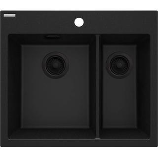 ZLEW. ERIDAN GRAFIT MET. GRAN 600X520X214 3,5"+SPACE SAVER LUX ZQE_G503