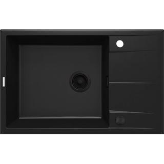 ZLEW. ERIDAN NERO GRANIT 1K Z/O 780X500X210, 3,5" + OSPRZĘT SPACE SAVER LUX  ZQE_N11B