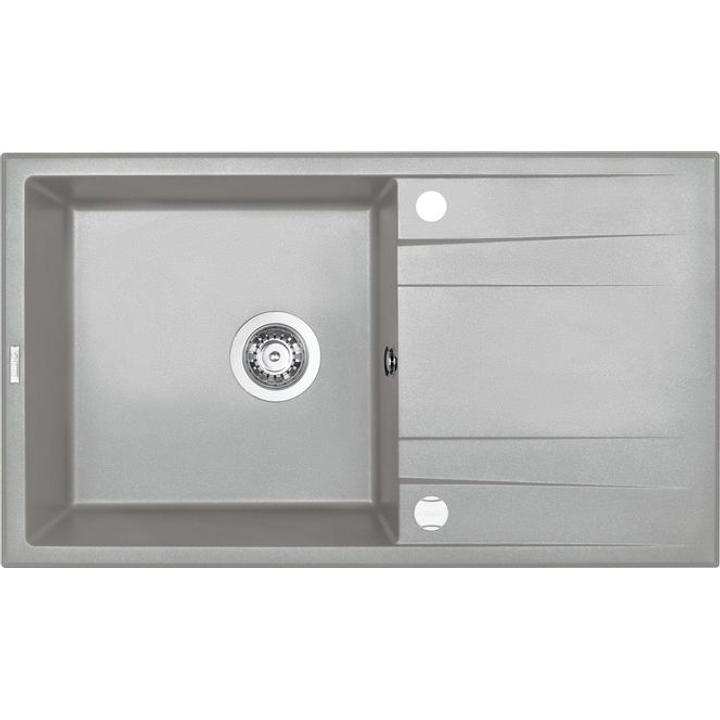 ZLEW. ERIDAN SZARY METALIK GRANIT 1K Z/O 860X500X190 + SPACE SAVER B7ZQE_S113