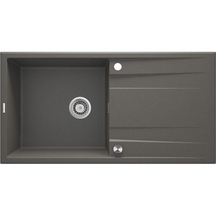 ZLEW. ERIDAN ANTRACYT METALIK GRANIT 1K Z/O 1000X520X203, 3,5" + OSPRZĘT SPACE SAVER LUX ZQE_T713