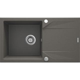 ZLEW. EVORA ANTRACYT MET.GRANIT 1K Z/O 780X440X193 + SPACE SAVER ZQJ_T113