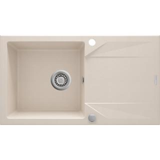 ZLEW. EVORA BEŻ GRANIT 1K Z/O 780X440X193, 3,5" + OSPRZĘT SPACE SAVER ZQJ_5113