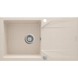 ZLEW. EVORA BEŻ GRANIT 1K Z/O 780X440X193, 3,5" + OSPRZĘT SPACE SAVER ZQJ_5113