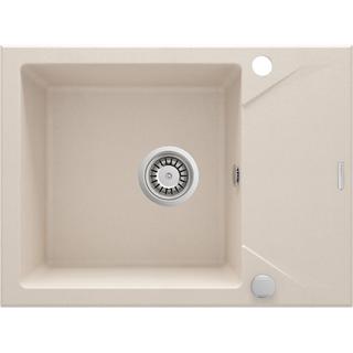 ZLEW. EVORA BEŻ GRANIT 1K Z/KO 590X440X193, 3,5" + OSPRZĘT SPACE SAVER ZQJ_511A