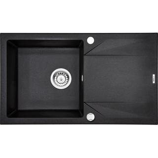 ZLEW. EVORA GRAFIT METALIK GRANIT 1K Z/O 780X440X180, 3,5" + OSPRZĘT SPACE SAVER B7ZQJ_G113