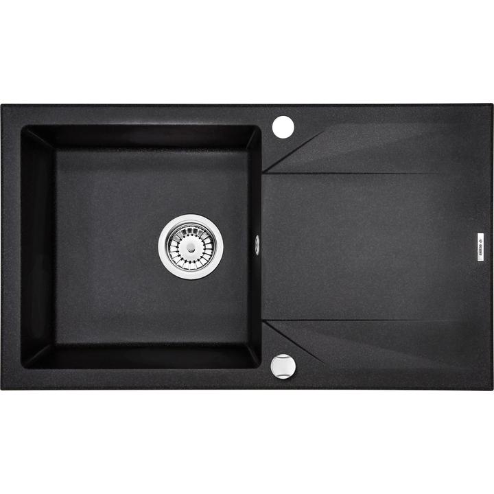 ZLEW. EVORA GRAFIT METALIK GRANIT 1K Z/O 780X440X180, 3,5" + OSPRZĘT SPACE SAVER B7ZQJ_G113