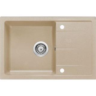 ZLEW.  LEDA PIASKOWY GRANIT 1K Z/O 670X440X152, 3,5" + OSPRZĘT  B7ZRD_7113