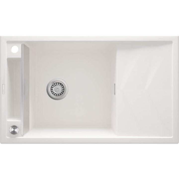 ZLEW. MAGNETIC ALABASTER GRANIT 1K Z/O 820X500X219, 3,5" + OSPRZĘT SPACE SAVER  ZRM_A113