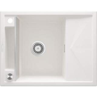 ZLEW. MAGNETIC ALABASTER GRANIT 1K Z/KO 640X500X219, 3,5" + OSPRZĘT SPACE SAVER  ZRM_A11A