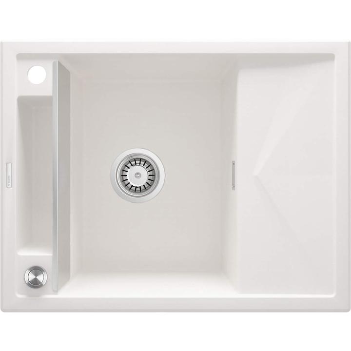 ZLEW. MAGNETIC ALABASTER GRANIT 1K Z/KO 640X500X219, 3,5" + OSPRZĘT SPACE SAVER  ZRM_A11A