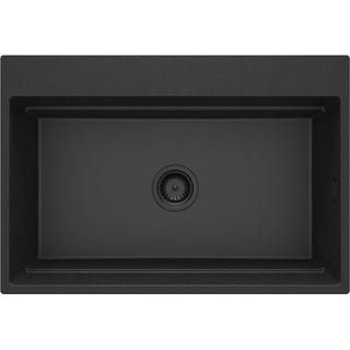 ZLEW. MAGNETIC GRAFIT METALIK GRANIT 1K 760X520X220, 3,5" + OSPRZĘT SPACE-SAVER NERO CLICK  ZRM_G10B