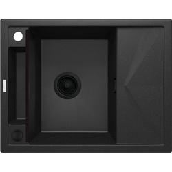 ZLEW. MAGNETIC GRAFIT MET.GRANIT 1K Z/KO 640X500X219, 3,5" + OSPRZĘT SPACE SAVER ZRM_G11A
