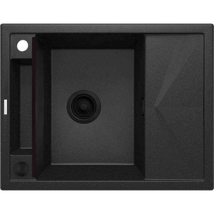 ZLEW. MAGNETIC GRAFIT MET.GRANIT 1K Z/KO 640X500X219, 3,5" + OSPRZĘT SPACE SAVER ZRM_G11A