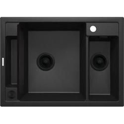 ZLEW. MAGNETIC GRAFIT MET.GRANIT 1,5K 690X500X219MM + OSPRZĘT SPACE SAVER ZRM_G503