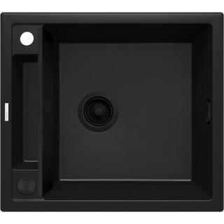 ZLEW. MAGNETIC NERO GRANIT 1K 560X500X219, 3,5" + OSPRZĘT SPACE SAVER NERO ZRM_N103