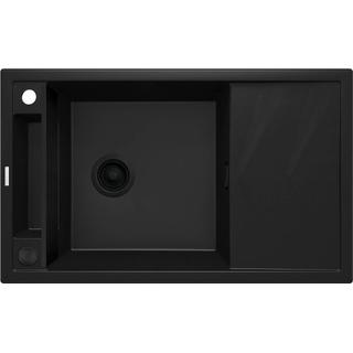ZLEW. MAGNETIC NERO GRANIT 1K Z/O 820X500X219, 3,5" + OSPRZĘT SPACE SAVER NERO  ZRM_N113