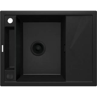 ZLEW. MAGNETIC NERO GRANIT 1K Z/KO 640X500X219, 3,5" + OSPRZĘT SPACE SAVER NERO  ZRM_N11A