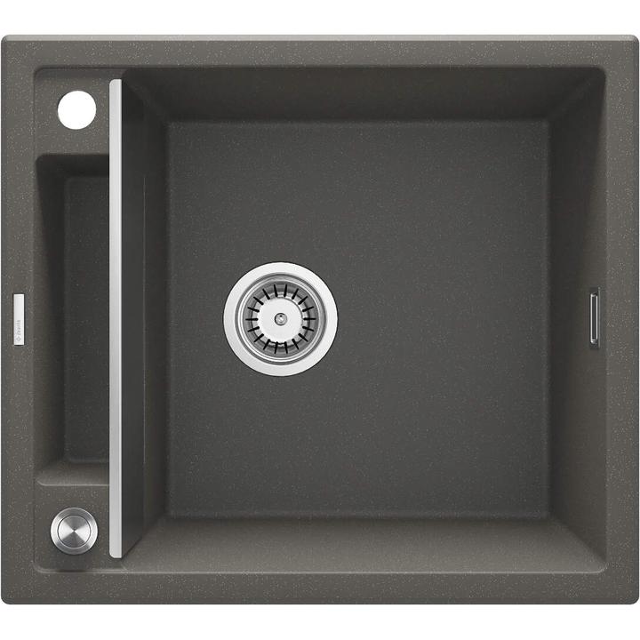 ZLEW. MAGNETIC ANTRACYT MET.GRANIT 1K 560X500X219, 3,5" + OSPRZĘT SPACE SAVER  ZRM_T103