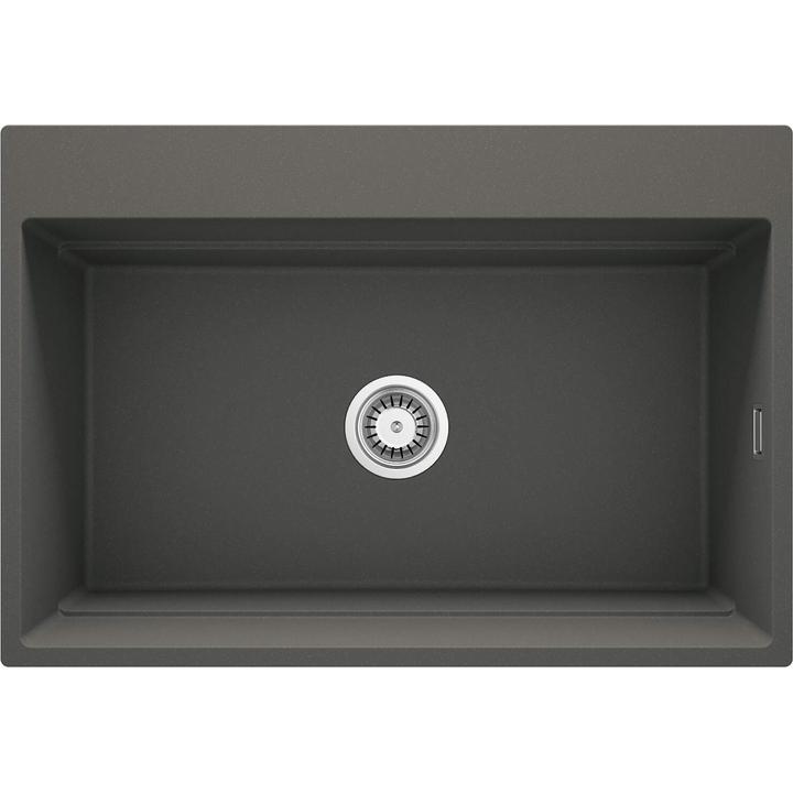 ZLEW. MAGNETIC ANTRACYT METALIK GRANIT 1K 760X520X220, 3,5" + OSPRZĘT SPACE SAVER CLICK  ZRM_T10B