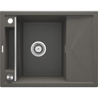 ZLEW. MAGNETIC ANTRACYT MET.GRANIT 1K Z/KO 640X500X219, 3,5" + OSPRZĘT SPACE SAVER  ZRM_T11A