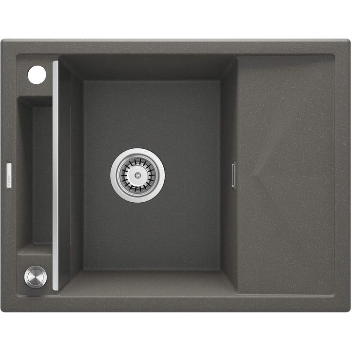 ZLEW. MAGNETIC ANTRACYT MET.GRANIT 1K Z/KO 640X500X219, 3,5" + OSPRZĘT SPACE SAVER  ZRM_T11A