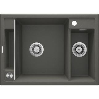 ZLEW. MAGNETIC ANTRACYT METALIK GRANIT 1,5K 690X500X219MM + OSPRZĘT SPACE SAVER  ZRM_T503