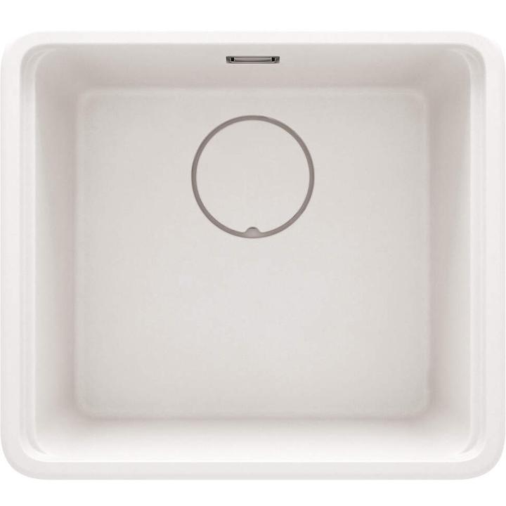 ZLEW. MOMI ALABASTER GRANIT 1K 500x450x230 MM + OSPRZĘT SPACE-SAVER  ZKM_A10A