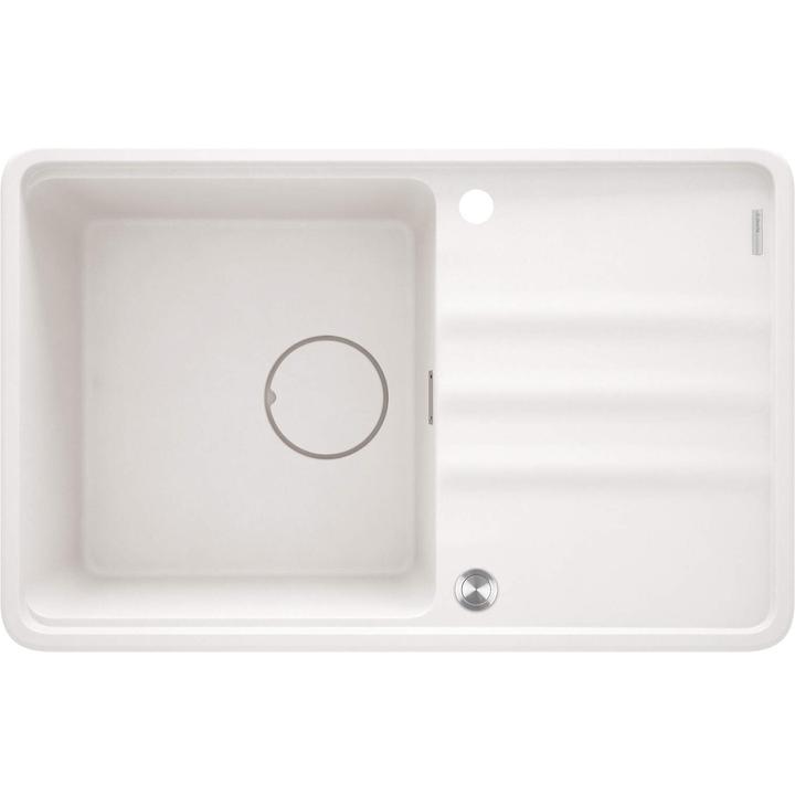 ZLEW. MOMI ALABASTER GRANIT 1K Z/O 780x500x230 MM + OSPRZĘT SPACE-SAVER  ZKM_A113