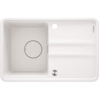 ZLEW. MOMI ALABASTER GRANIT 1K Z/KO 670x440x230 MM + OSPRZĘT SPACE-SAVER  ZKM_A11A