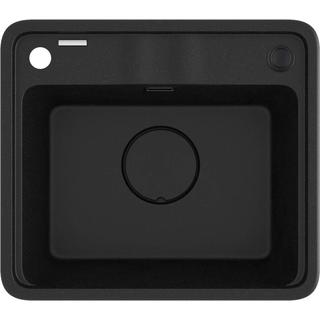 ZLEW. MOMI GRAFIT METALIK GRANIT 1K 440x500x230 MM + OSPRZĘT SPACE-SAVER  ZKM_G103