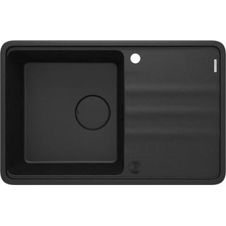 ZLEW. MOMI GRAFIT METALIK GRANIT 1K Z/O 780x500x230 MM+OSPRZĘT SPACE-SAVER  ZKM_G113