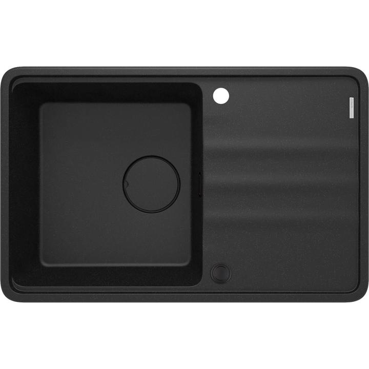 ZLEW. MOMI GRAFIT METALIK GRANIT 1K Z/O 780x500x230 MM+OSPRZĘT SPACE-SAVER  ZKM_G113