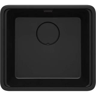 ZLEW. MOMI NERO GRANIT 1K 500x450x230MM + SPACE SAVER NERO ZKM_N10A