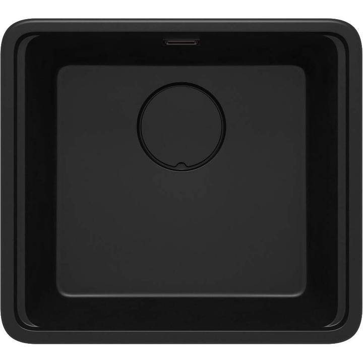 ZLEW. MOMI NERO GRANIT 1K 500x450x230MM + SPACE SAVER NERO ZKM_N10A