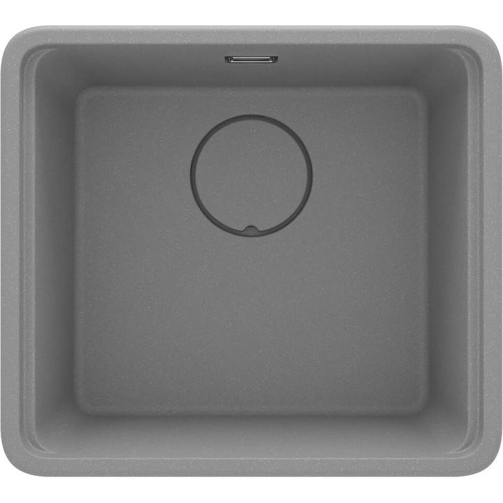 ZLEW. MOMI SZARY METALIK GRANIT 1K 500x450x230 MM + OSPRZĘT SPACE-SAVER  ZKM_S10A