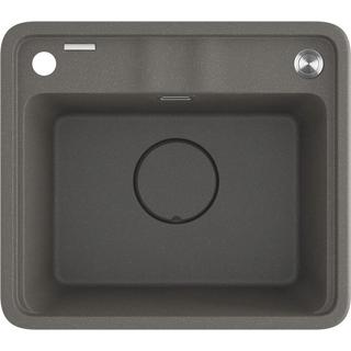 ZLEW. MOMI ANTRACYT METALIK GRANIT 1K 440x500x230 MM + OSPRZĘT SPACE-SAVER  ZKM_T103