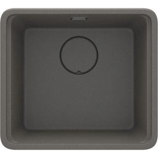 ZLEW. MOMI ANTRACYT METALIK GRANIT 1K 500x450x230 MM + OSPRZĘT SPACE-SAVER  ZKM_T10A