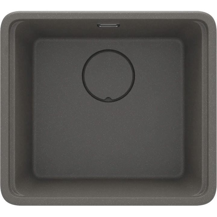 ZLEW. MOMI ANTRACYT METALIK GRANIT 1K 500x450x230 MM + OSPRZĘT SPACE-SAVER  ZKM_T10A