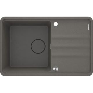ZLEW. MOMI ANTRACYT METALIK GRANIT 1K Z/O 780x500x230 MM + OSPRZĘT SPACE-SAVER  ZKM_T113