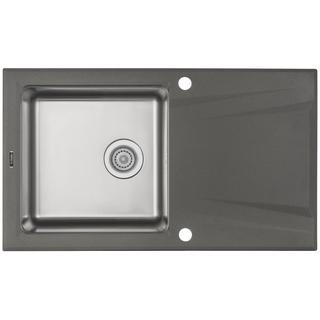 ZLEW.PRIME ANTRACYT METALIK GRANITO-STAL 860X500X220 + SPACE SAVER - NOWOŚĆ ZSR_T113