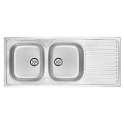 ZLEW. TECHNO SATYNA 2K Z/O 1165X500X130, 2"+ OSP B7ZEU_0210