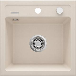 ZLEW. ZORBA BEŻ GRANIT 1K B/O 440X440X184 3,5" + OSPRZĘT SPACE-SAVER ZQZ_5103