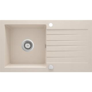 ZLEW. ZORBA BEŻ GRANIT 1K Z/O 760X440X160, 3,5" + OSPRZĘT SPACE-SAVER ZQZ_5113