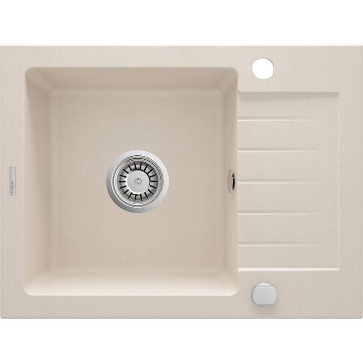 ZLEW. ZORBA BEŻ GRANIT 1K Z/KO 580X440X164, 3,5" + OSPRZĘT SPACE-SAVER ZQZ_511A