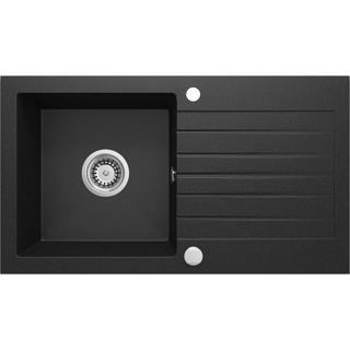 ZLEW. ZORBA GRAFIT METALIK GRANIT 1K Z/O 760X440X160, 3,5" + OSPRZĘT SPACE-SAVER ZQZ_G113