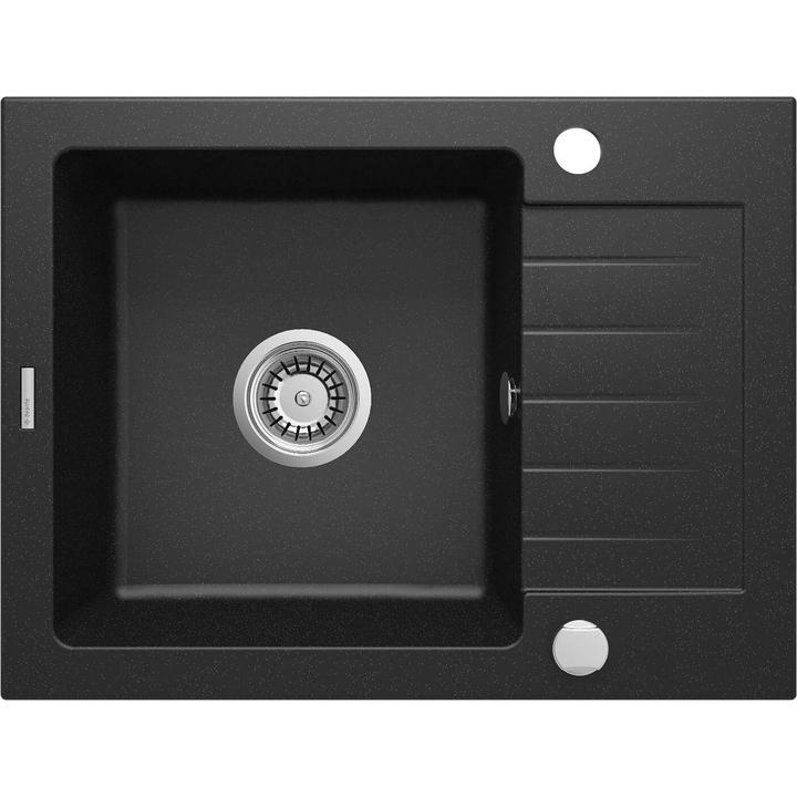 ZLEW. ZORBA GRAFIT METALIK GRANIT 1K Z/KO 580X440X164 3,5" + OSPRZĘT SPACE-SAVER ZQZ_G11A