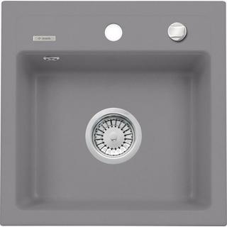 ZLEW. ZORBA SZARY METALIK GRANIT 1K B/O 440X440X170, 3,5" + OSP  B7ZQZ_S103